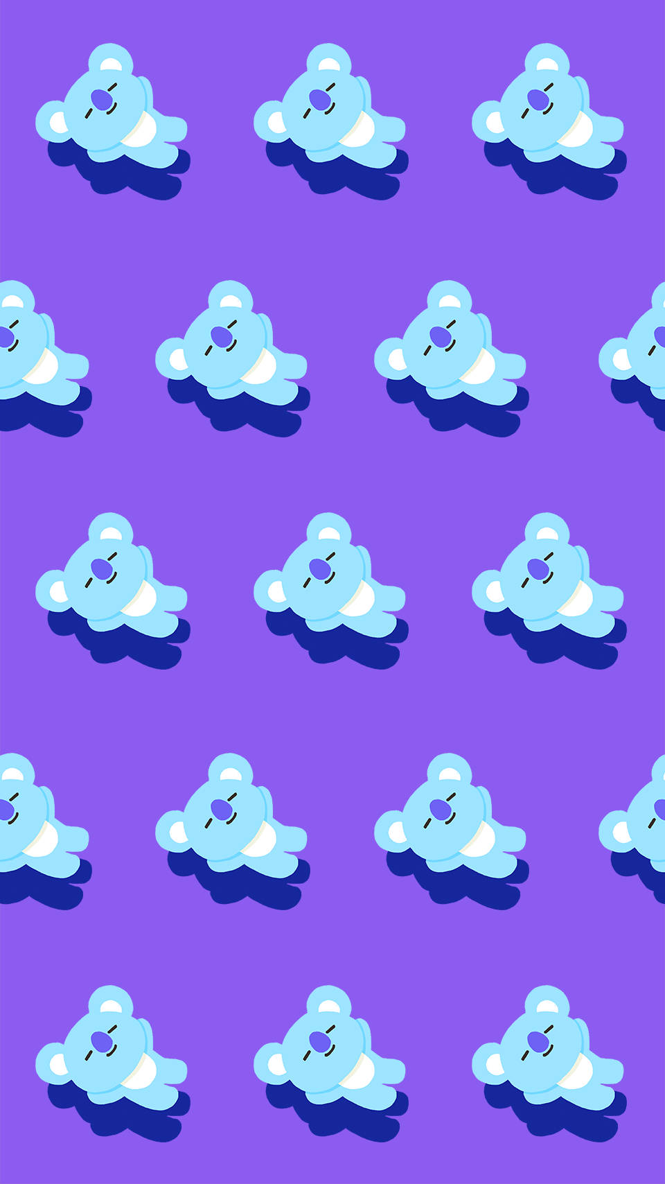 Koya Bt21 In Purple Wallpaper