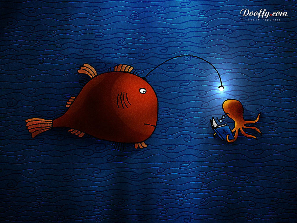 Kreslené Tapety Octopus Wallpaper