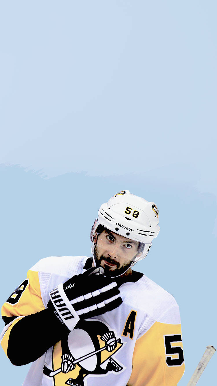 Kris Letang Ice Hockey Player Mobile Lock Screen Wallpaper