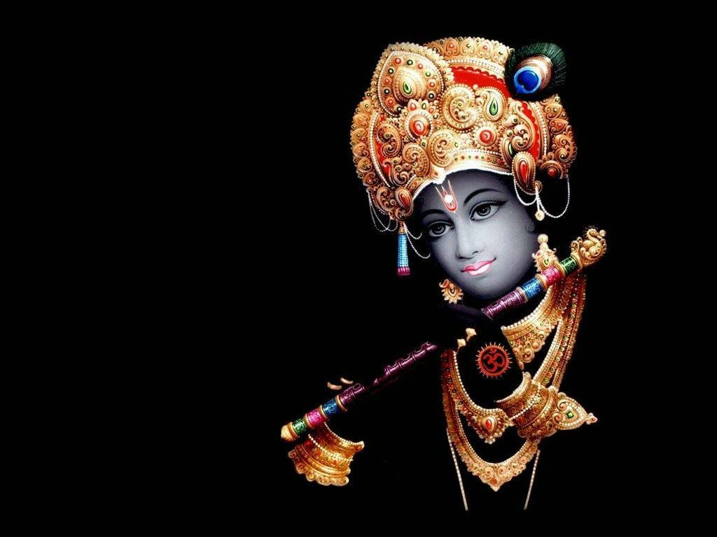 Krishna Abstract Art Wallpaper