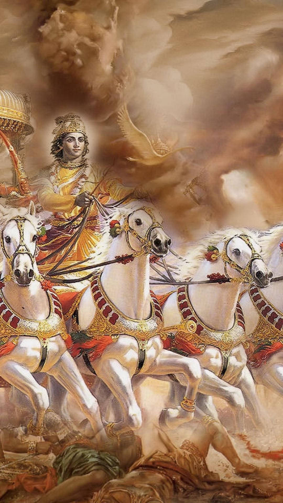 Krishna Arjun Mahabharata King Wallpaper