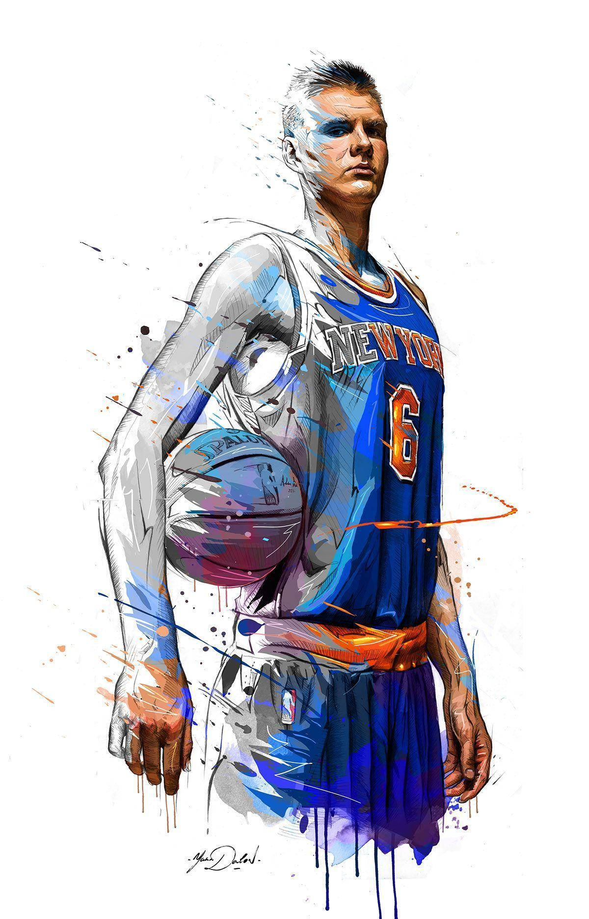 Kristaps Porzingis Digital Art Wallpaper