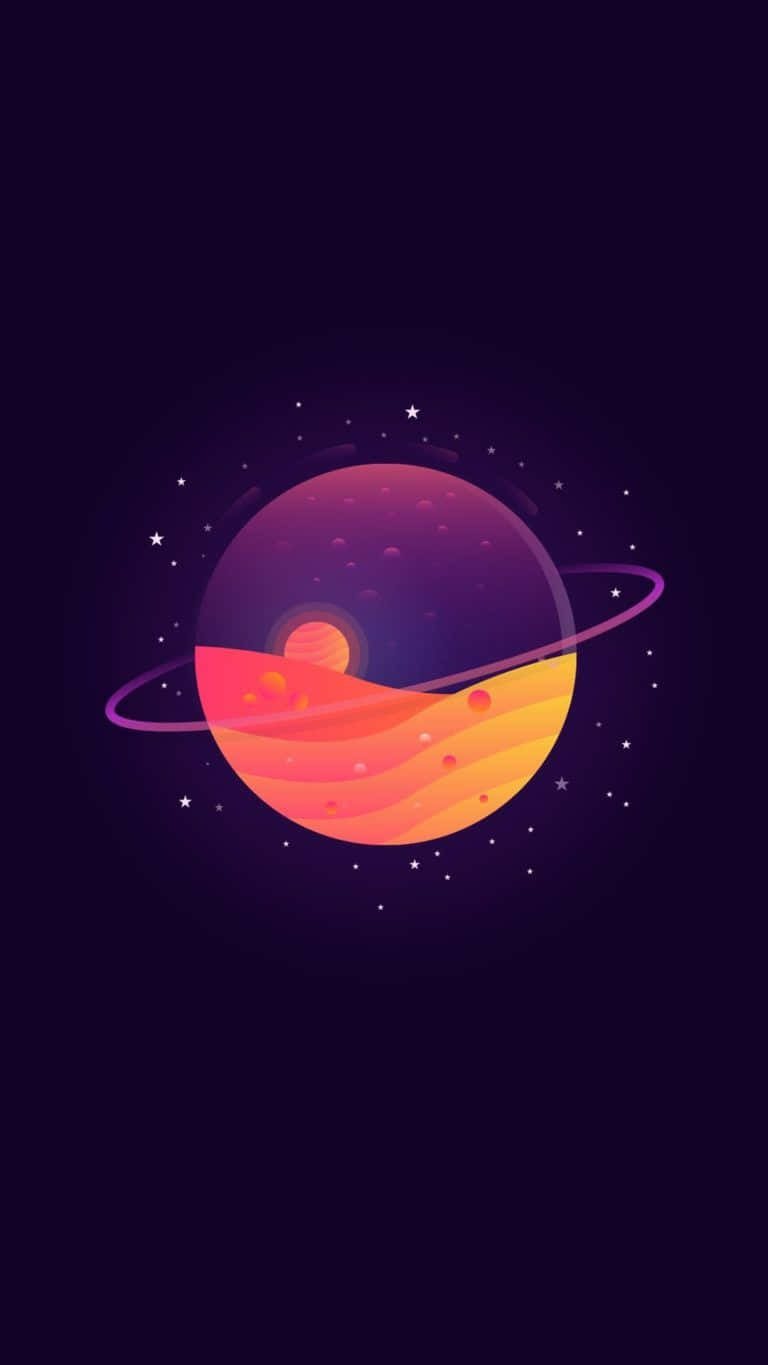 Kurzgesagt Planet Rings Wallpaper