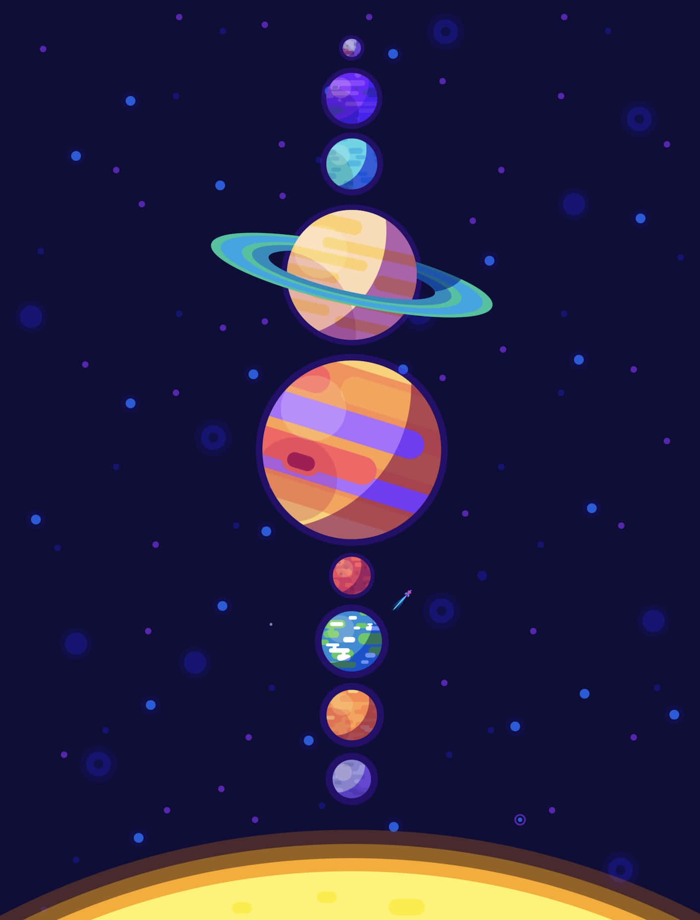 Kurzgesagt's Intriguing Universe Illustration Wallpaper