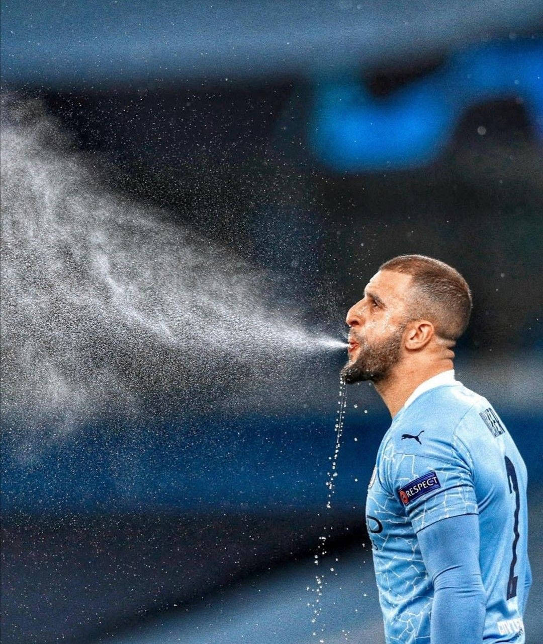 Kyle Walker Spitting Water Wallpaper