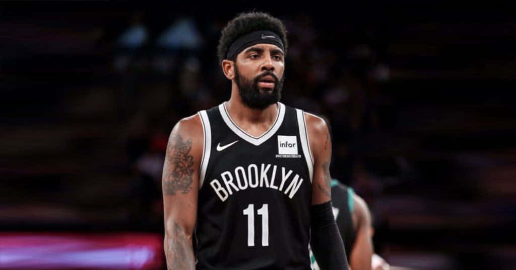 Kyrie Irving In The Brooklyn Nets Jersey Wallpaper