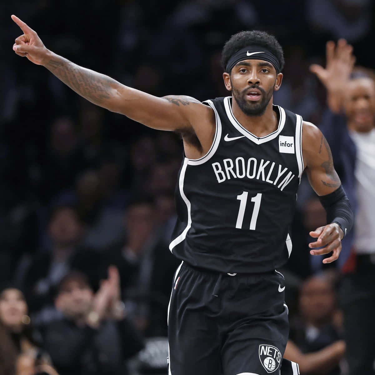 Kyrie Irving Of The Brooklyn Nets Playing At Barclays Center Wallpaper