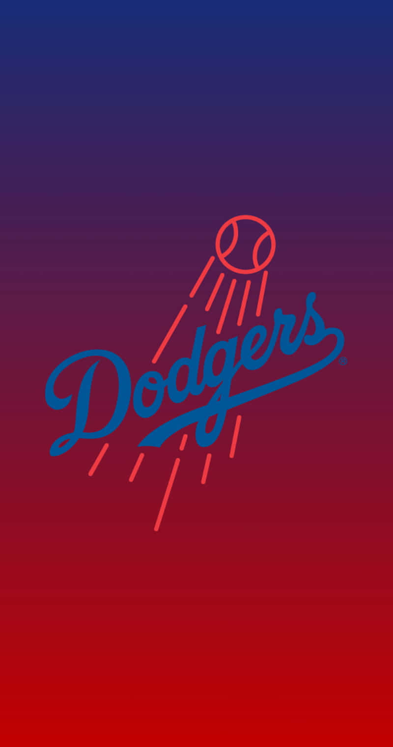 L A Dodgers Logo Gradient Background Wallpaper