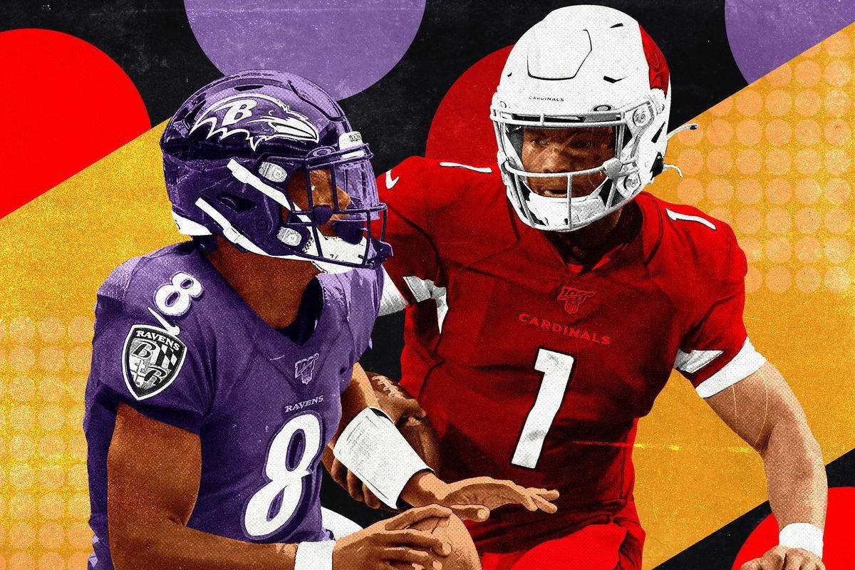 Lamar Jackson Colourful Raven Poster Wallpaper