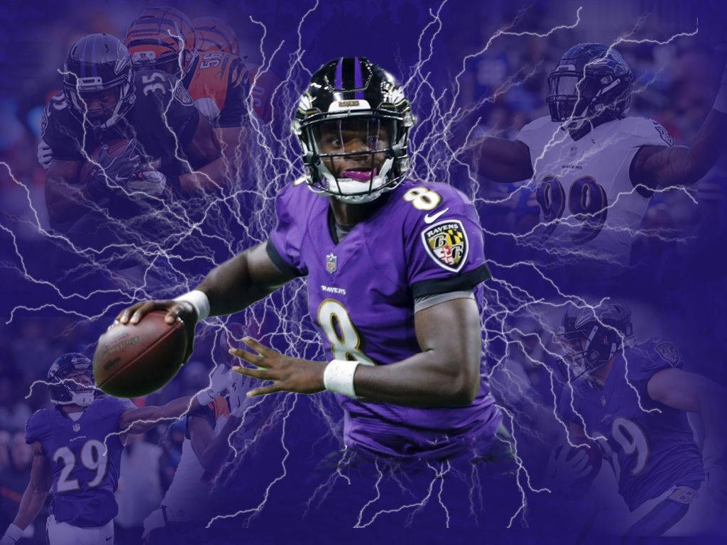 Lamar Jackson Purple Fanart Poster Wallpaper