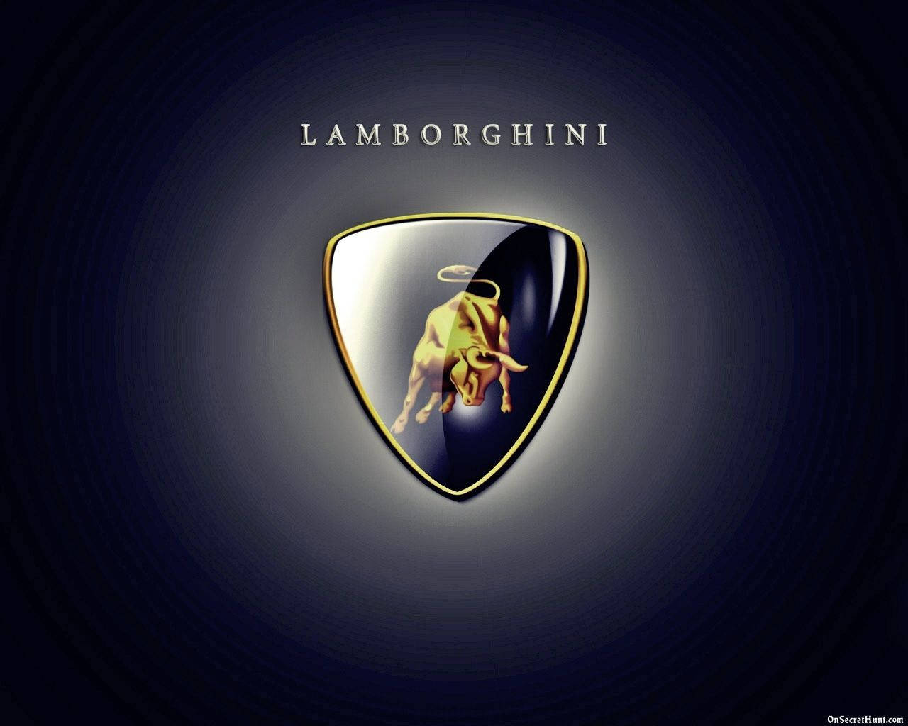 Lamborghini Logo In Dark Blue Wallpaper