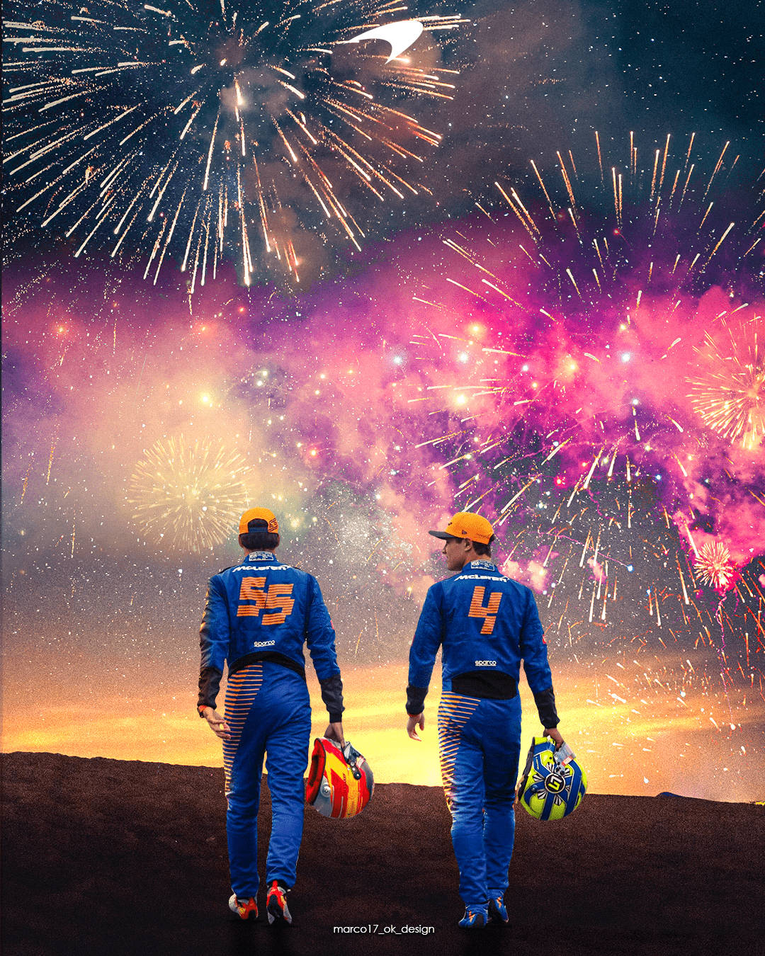 Lando Norris And Carlos Sainz Jr. Wallpaper