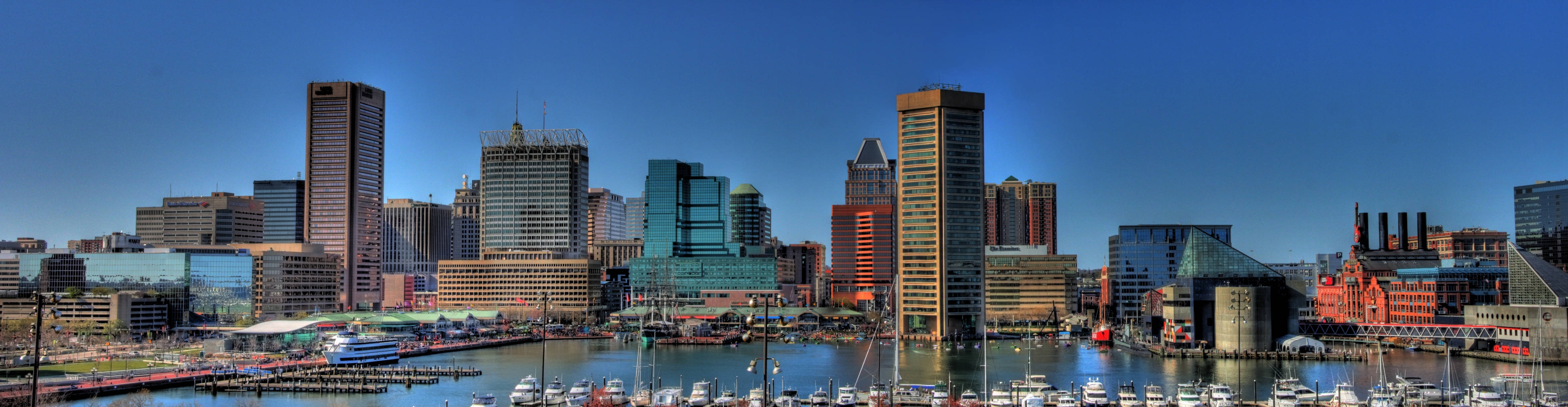 Landscape Of Baltimore At Night Wallpaper