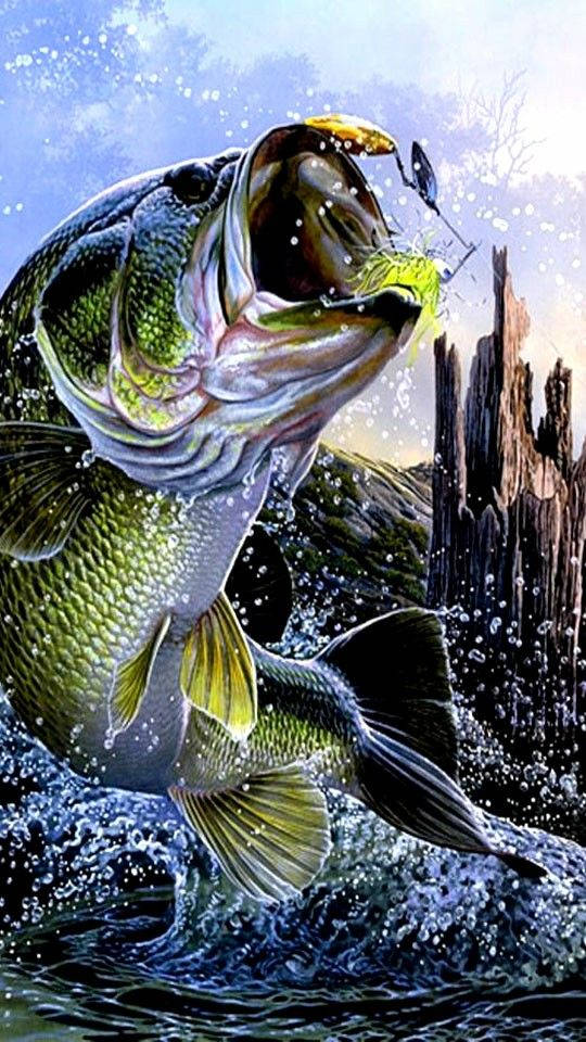 Largemouth Bass 3d Digital Artwork Wallpaper