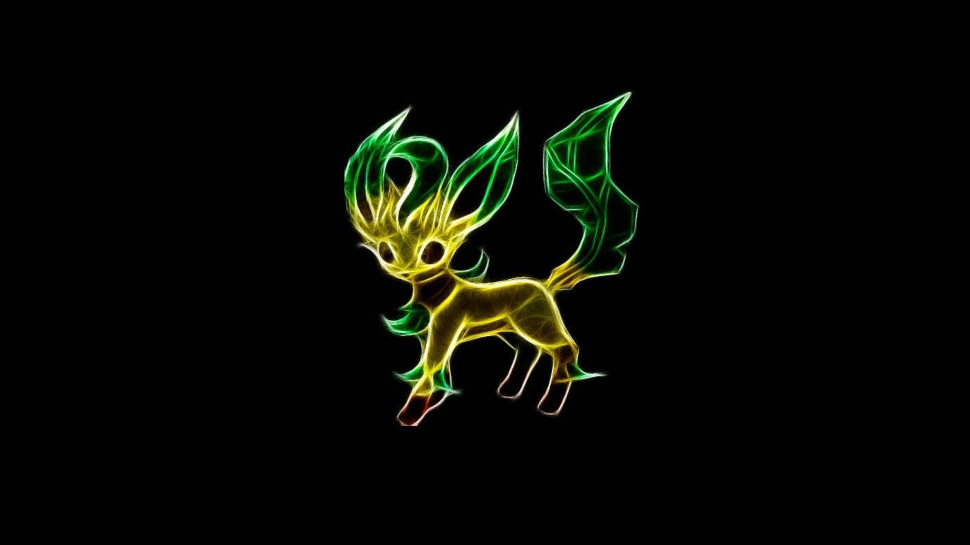 Leafeon 3d Outline Wallpaper