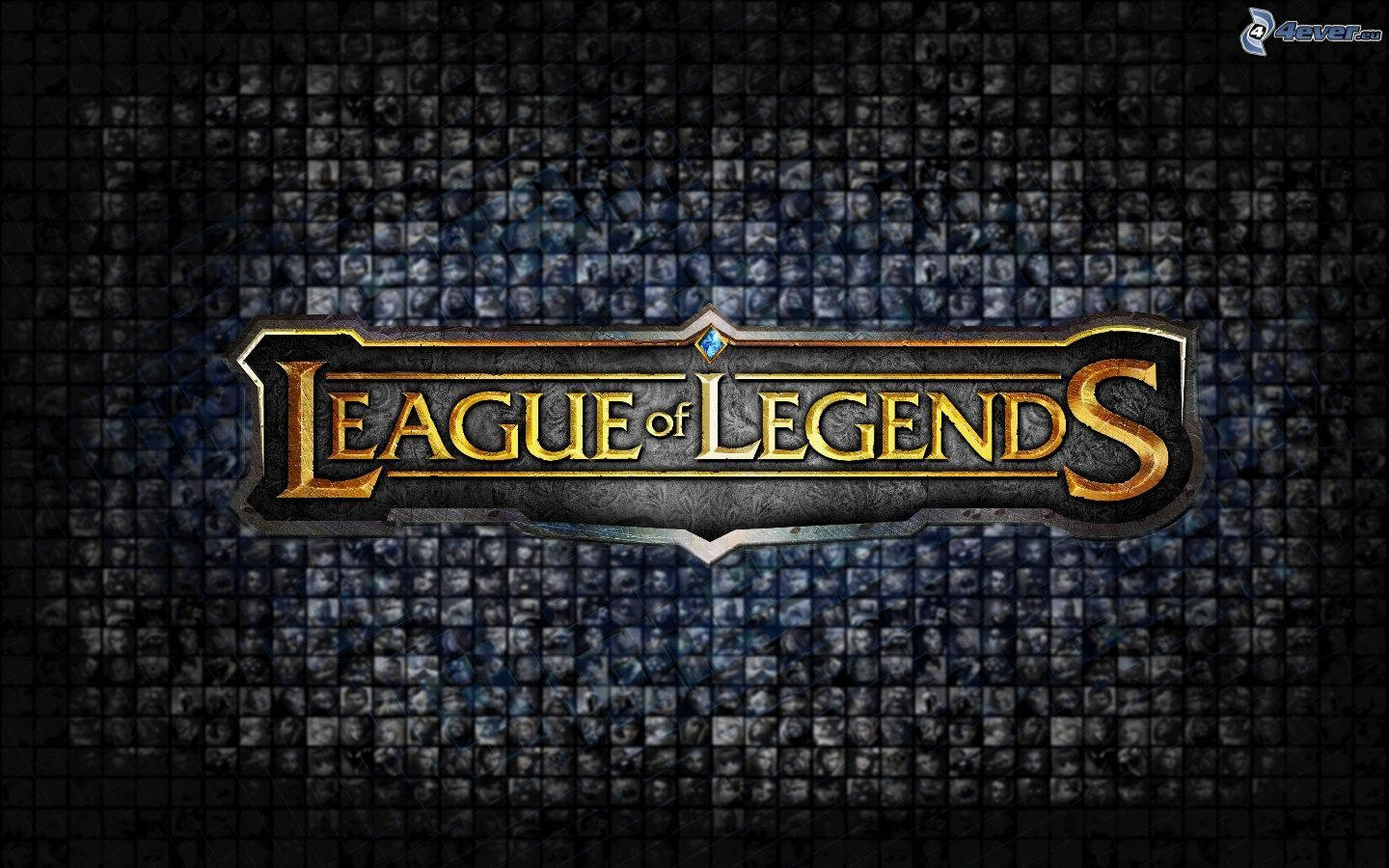 League Of Legends Logo Brick Backdrop Wallpaper