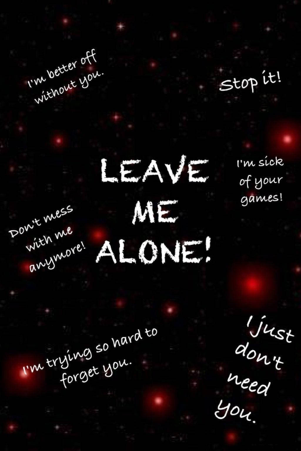 Leave Me Alone Dark Red Spots Wallpaper