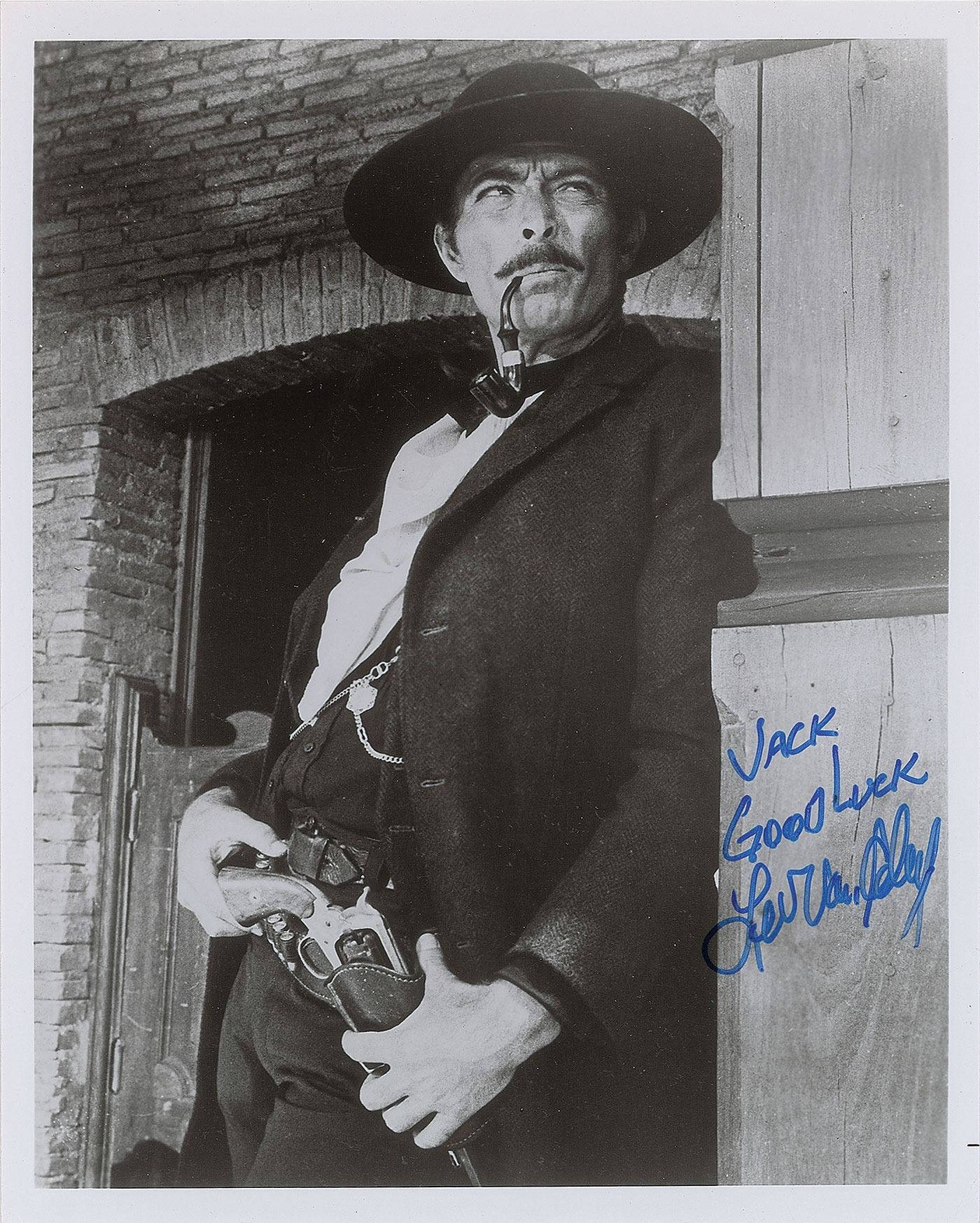 Lee Van Cleef Autographed Photograph Wallpaper