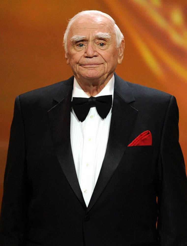 Legendary Actor Ernest Borgnine In Classic Formal Attire Wallpaper