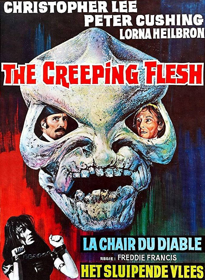 Legendary Actor Peter Cushing In The Creeping Flesh Movie Poster Wallpaper