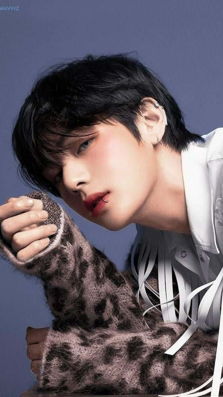 Leopard Style Of V Bts Phone Wallpaper