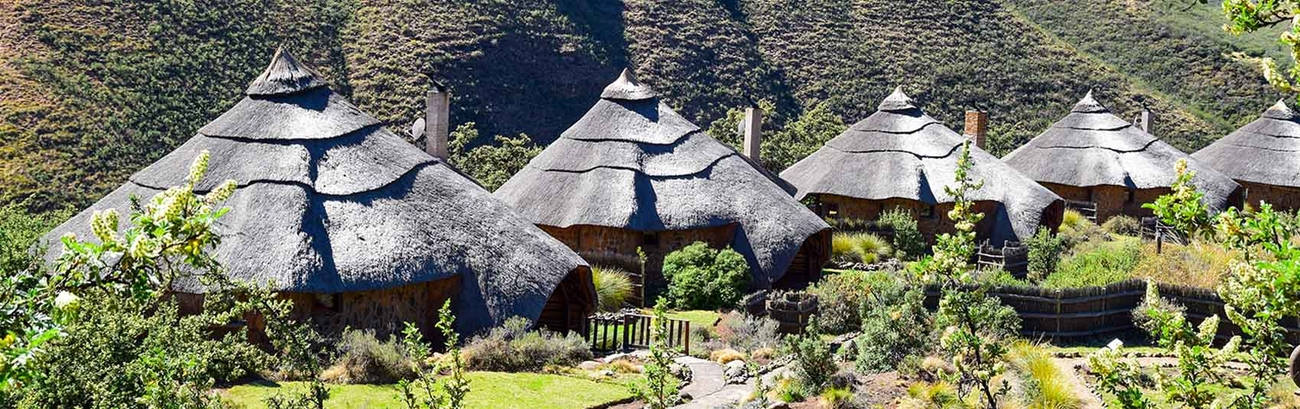 Lesotho Five Huts Roofs Wallpaper