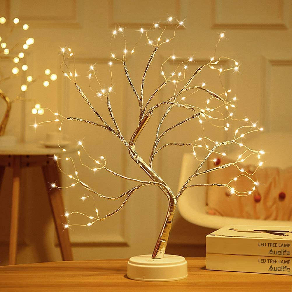 Let The Evening's Ambiance Get Brighter And Bring A Magical Feel With These Glowing String Fairy Lights. Wallpaper