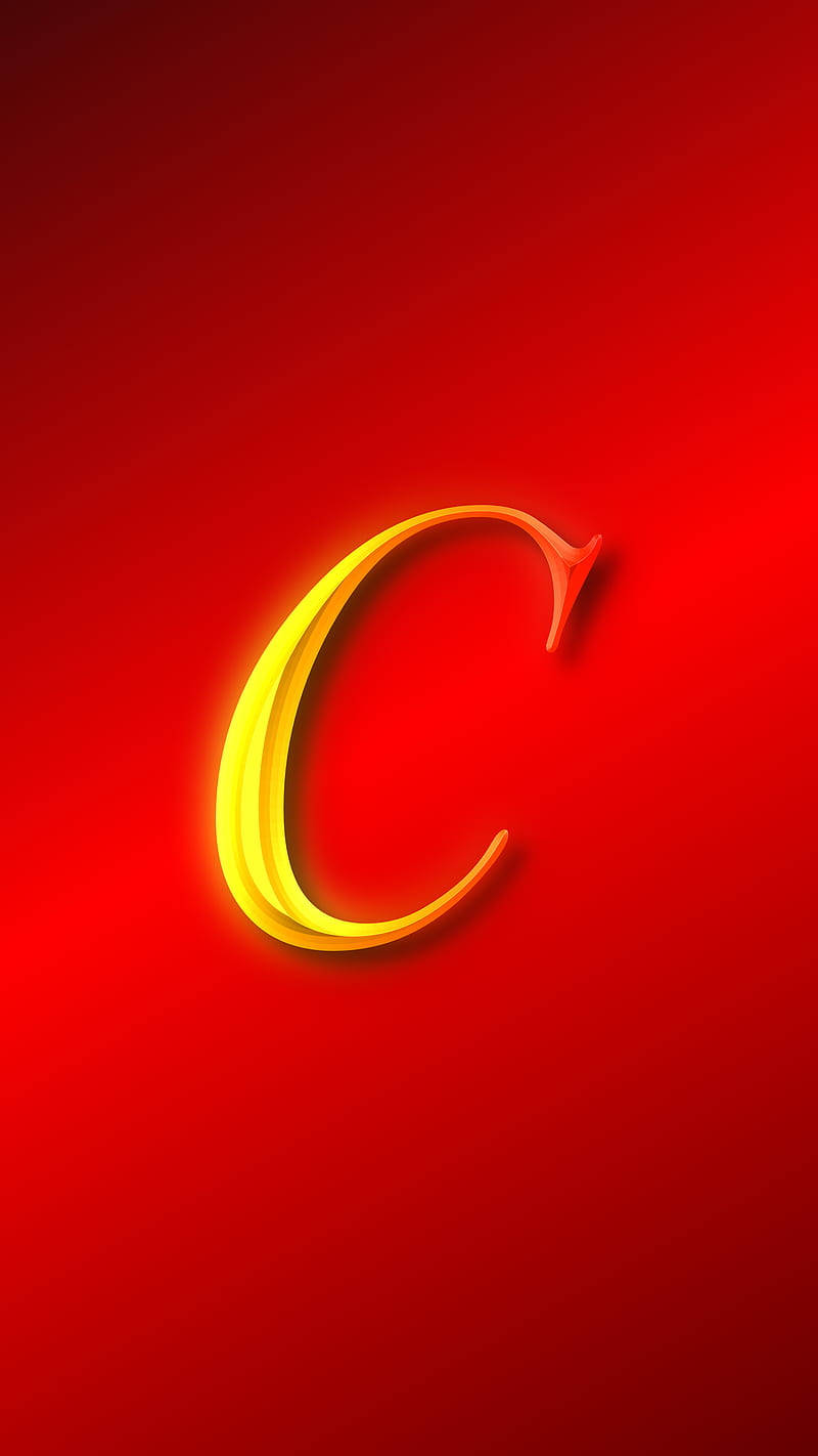 Letter C In Shiny Gold Wallpaper