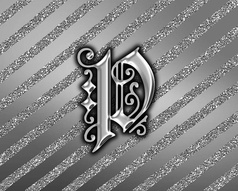 Letter P Metal Diagonal Wallpaper