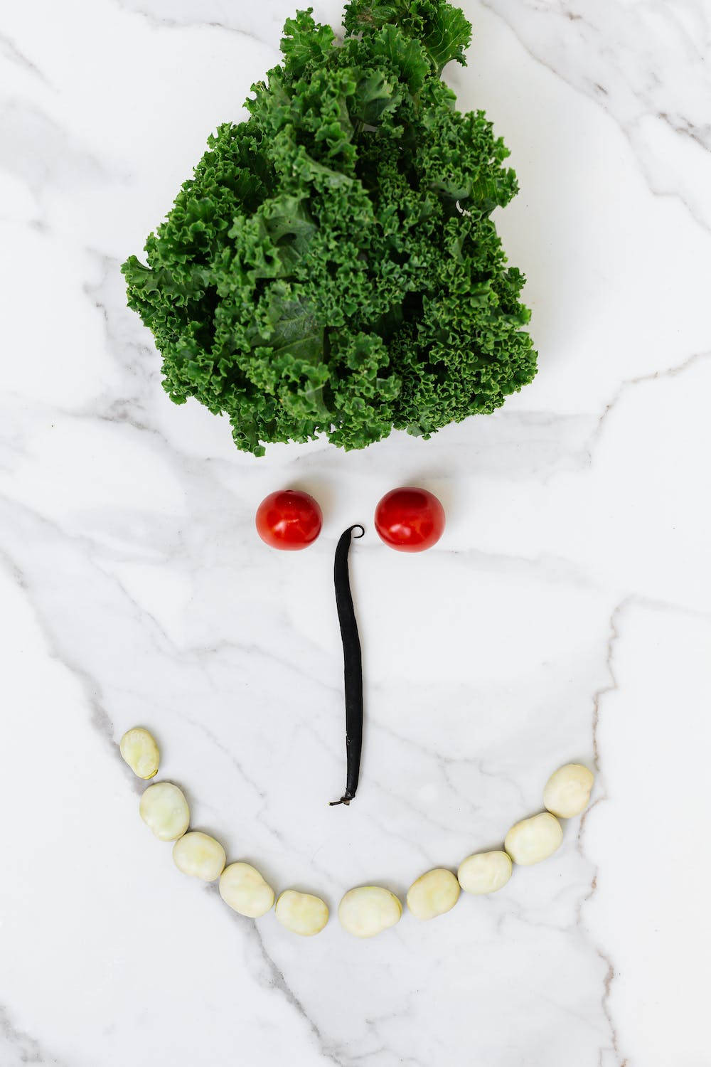 Lettuce On Marble Wallpaper