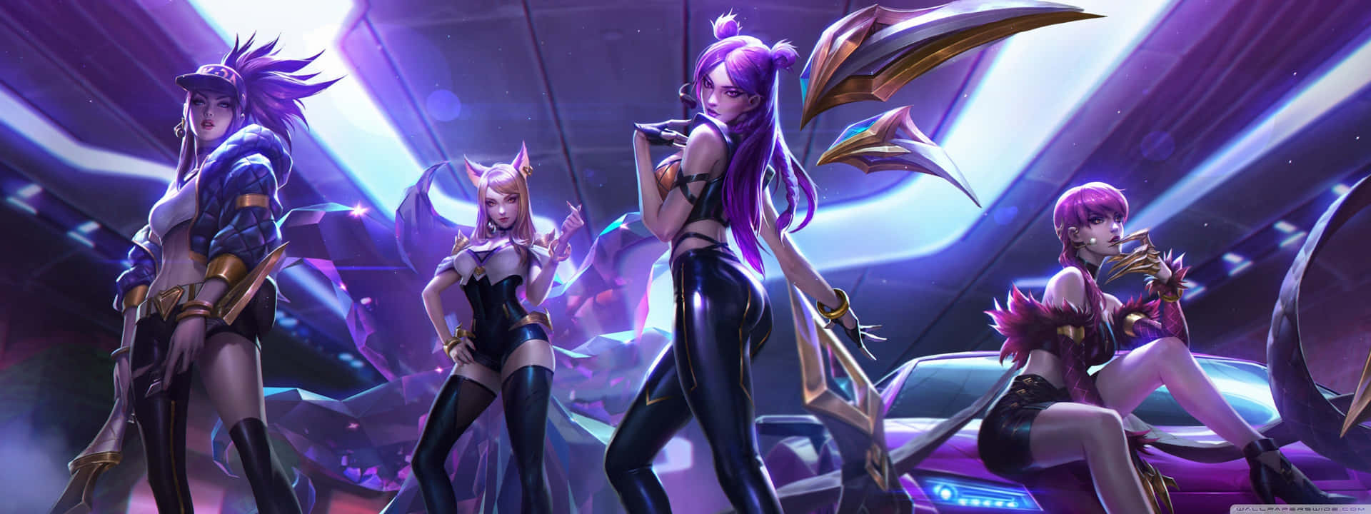 Level Up Your Gaming Experience With League Of Legends Dual Screen Wallpaper