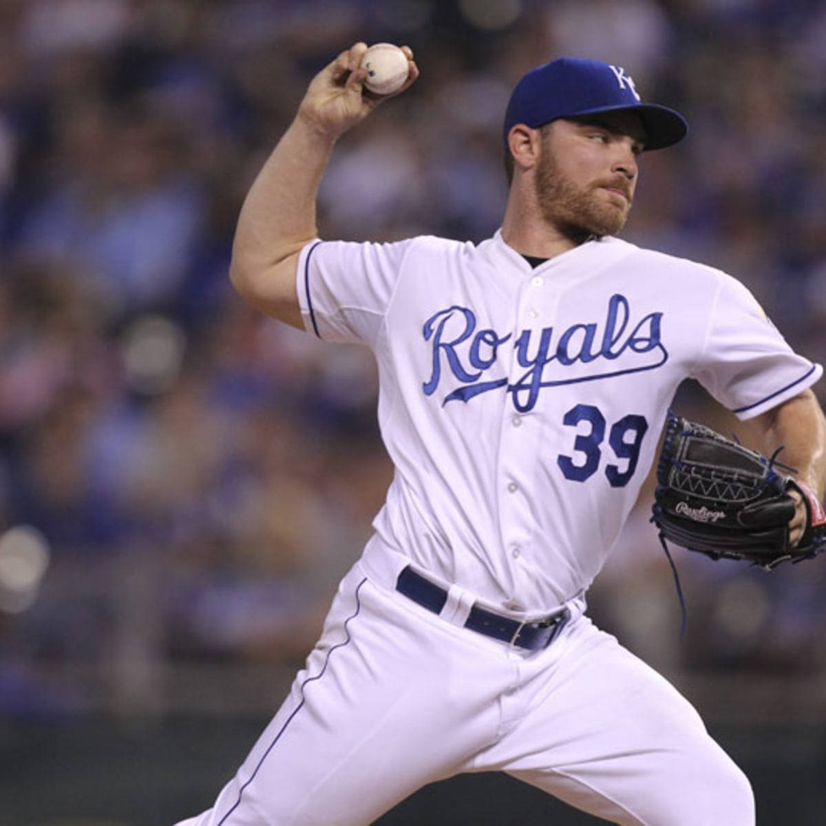 Liam Hendriks In Action For Kansas City Royals Wallpaper