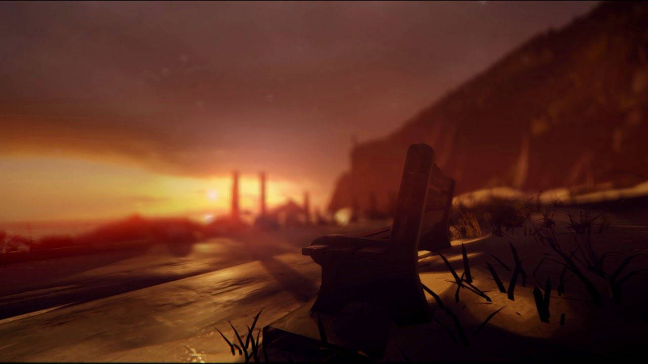 Life Is Strange Bench At Sunset Wallpaper