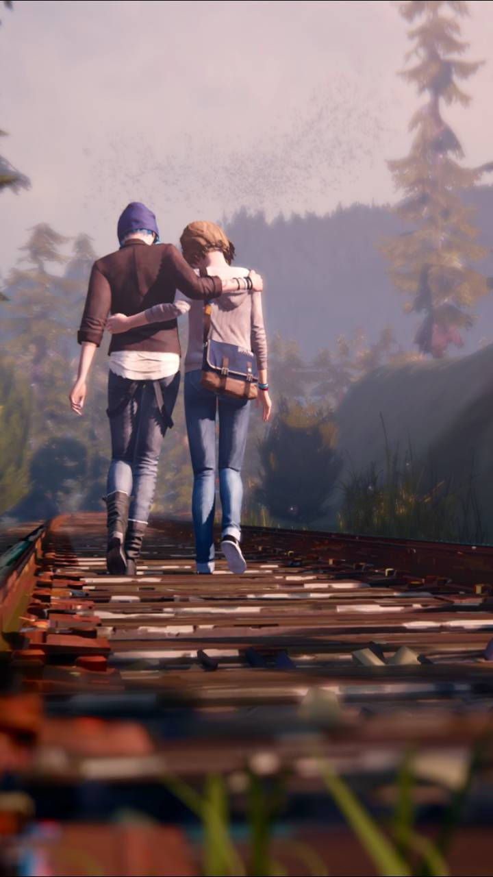 Life Is Strange Friends Side-hugging Wallpaper