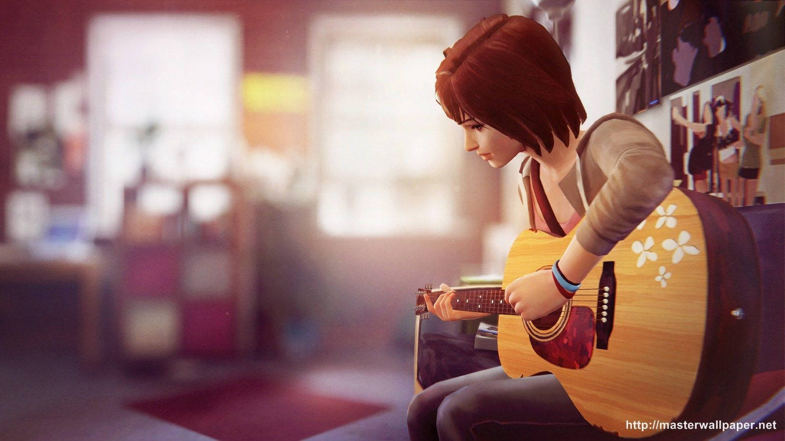 Life Is Strange Max Playing Guitar Wallpaper