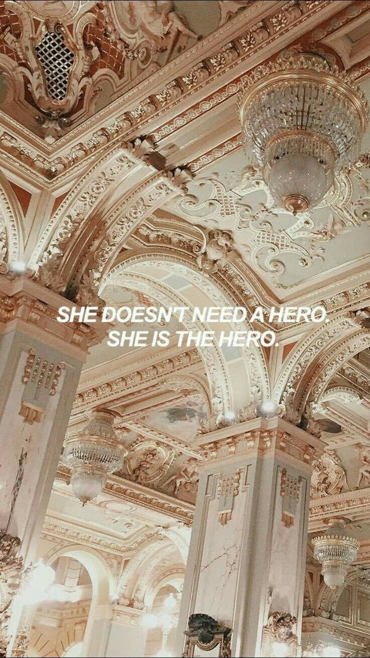 Light Academia Aesthetic Hero Quote Wallpaper