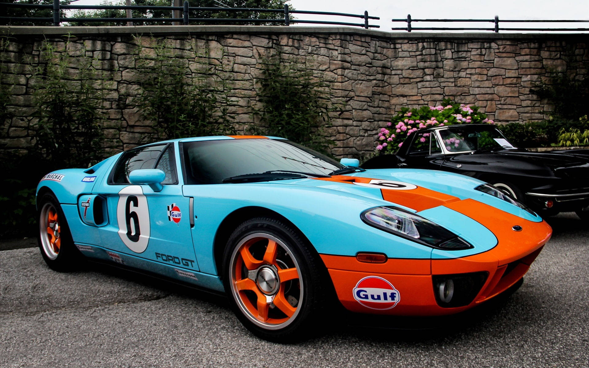 Light Blue And Orange Ford Gt Wallpaper