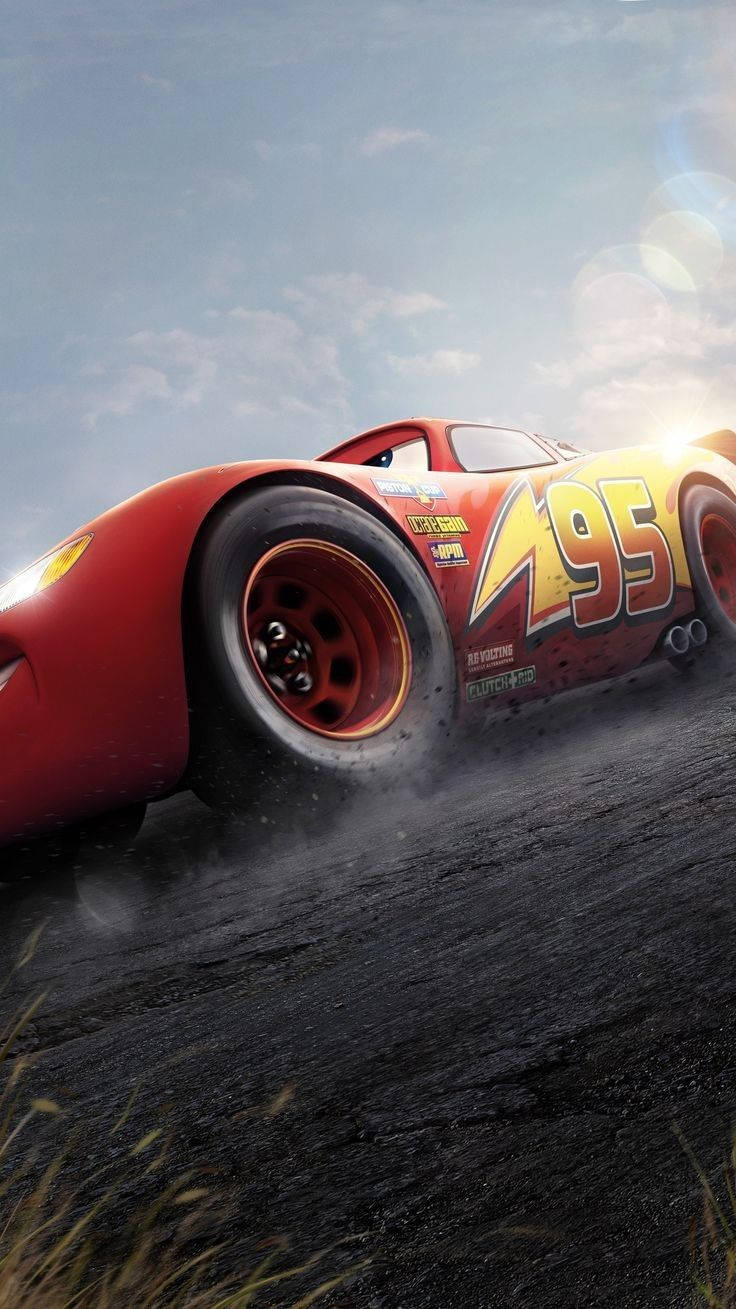 Lightning Mcqueen - Star Of Disney's Cars Series Wallpaper