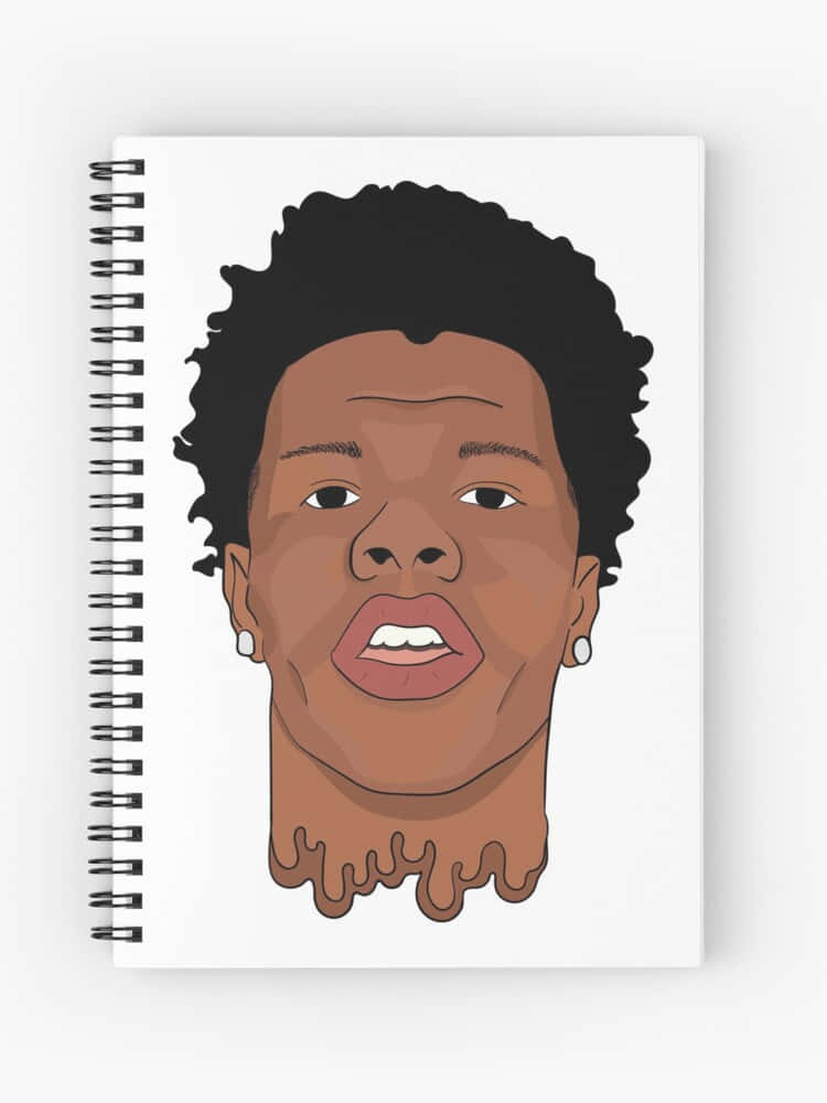 Lil Baby Cartoon On Notebook Wallpaper