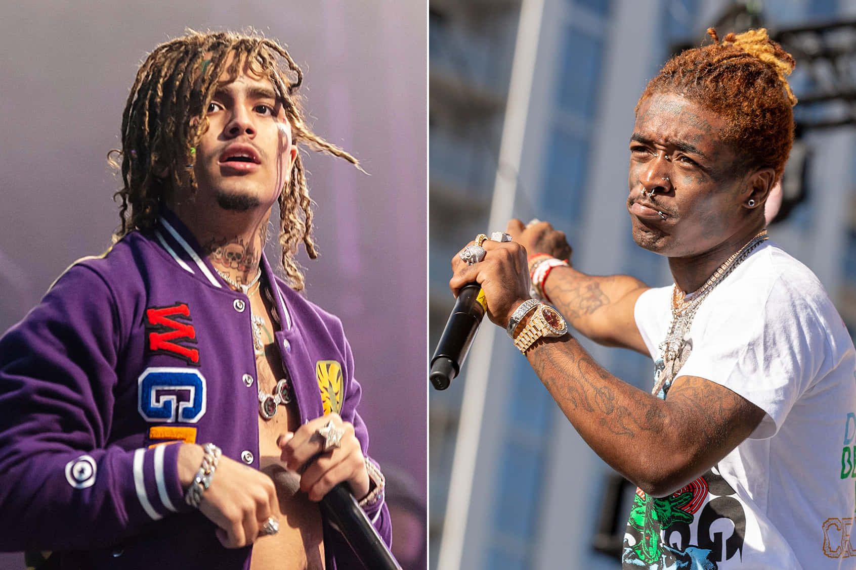 Lil Pump Performing On Stage. Wallpaper
