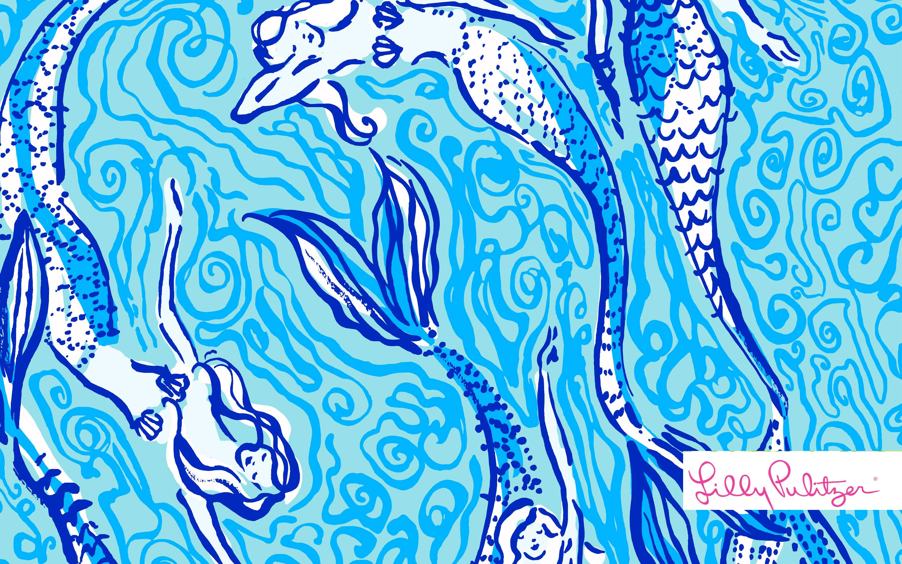 Lilly Pulitzer Desktop Mermaids Wallpaper