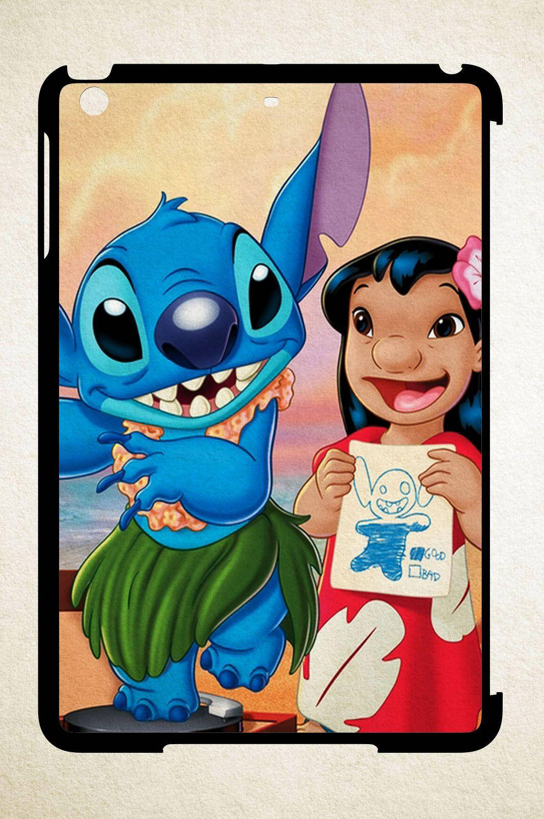 Lilo Stitch On A Cellphone Wallpaper