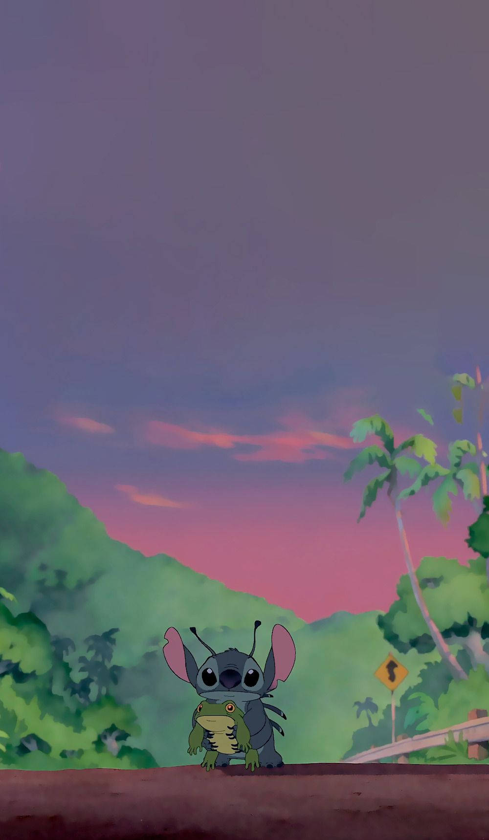 Lilo Stitch With A Big Frog Wallpaper