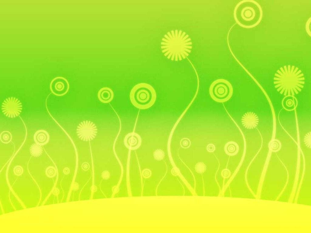 Lime Green Flowers Wallpaper