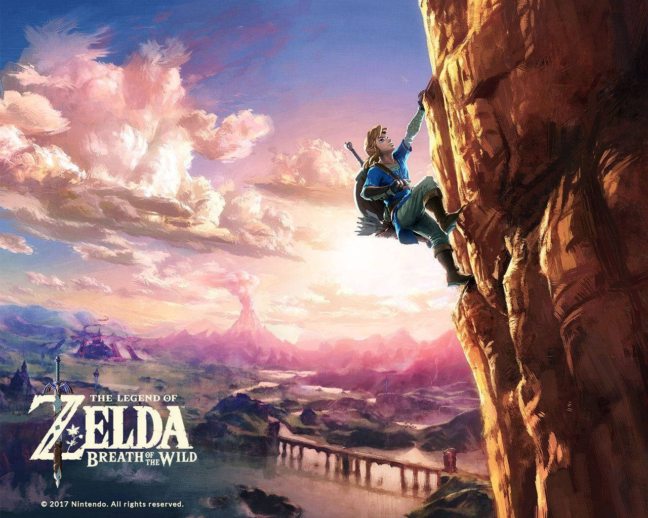 Link Soars Across Hyrule In Breath Of The Wild Wallpaper