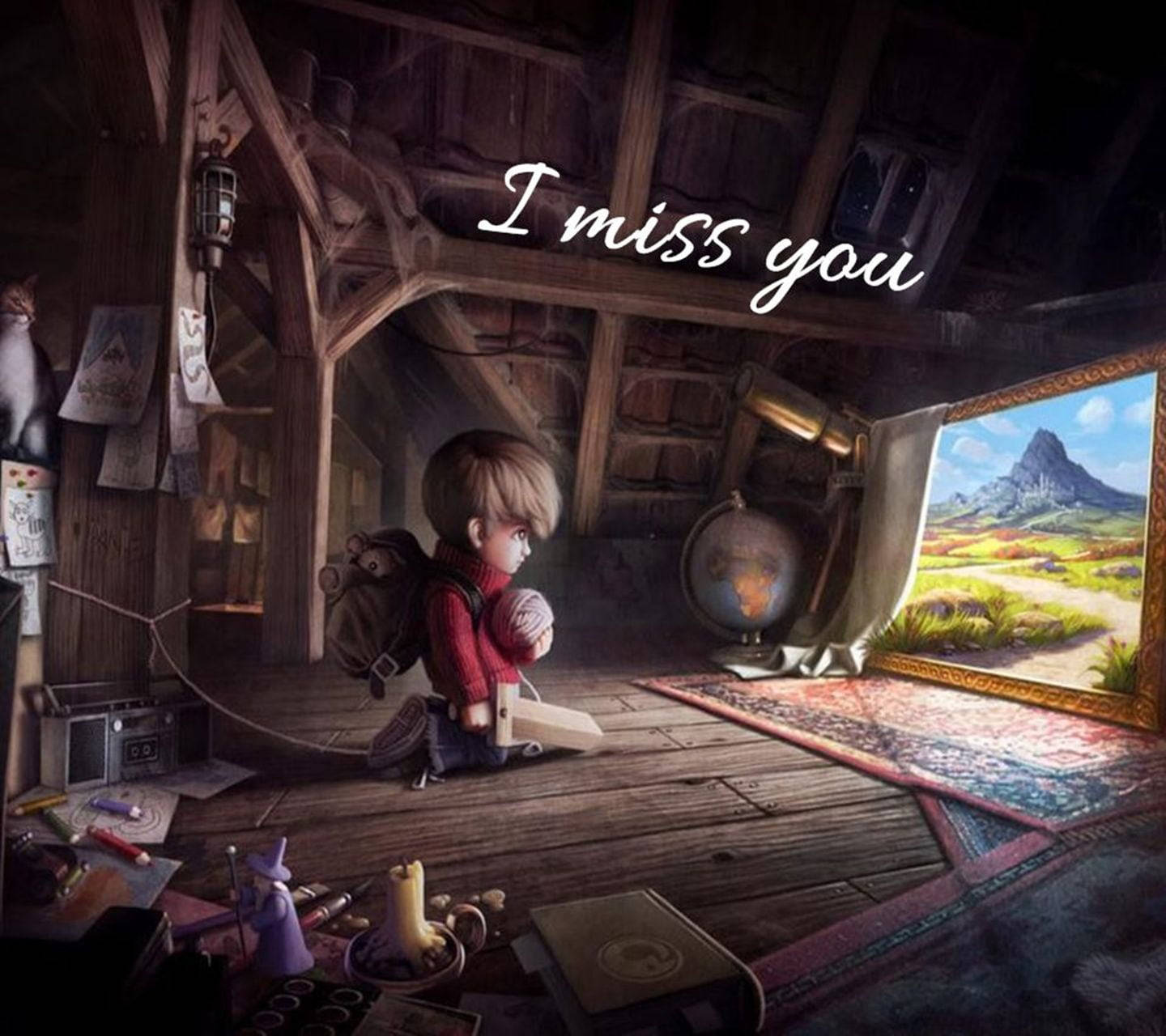 Little Boy I Miss You Wallpaper