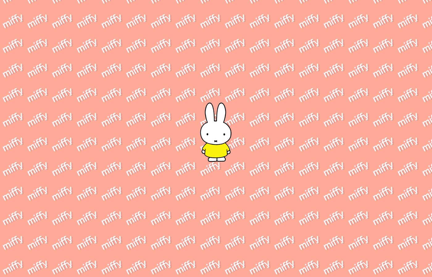 Little Rabbit Miffy Typography Wallpaper