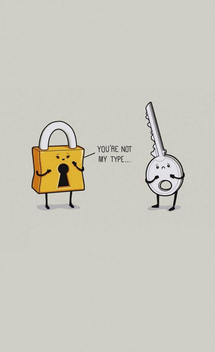 Lock And Key Funny Phone Wallpaper