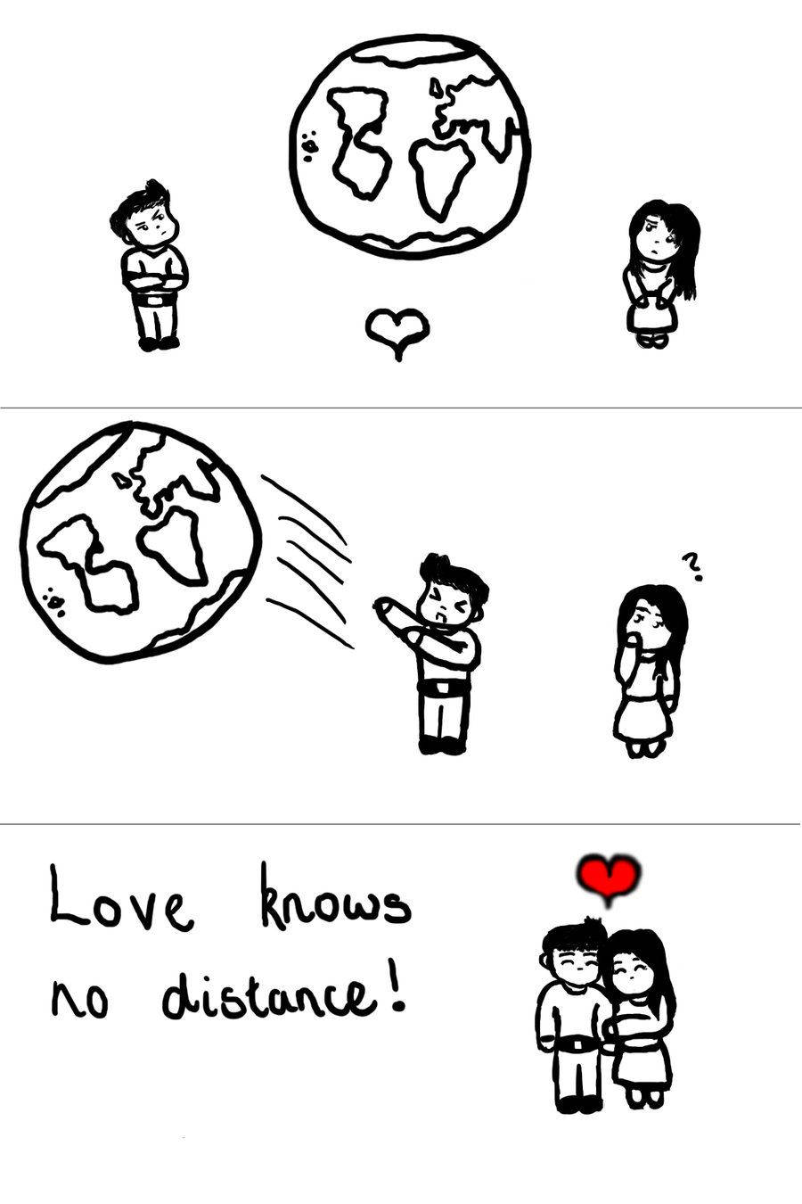 Long Distance Relationship Drawing Wallpaper