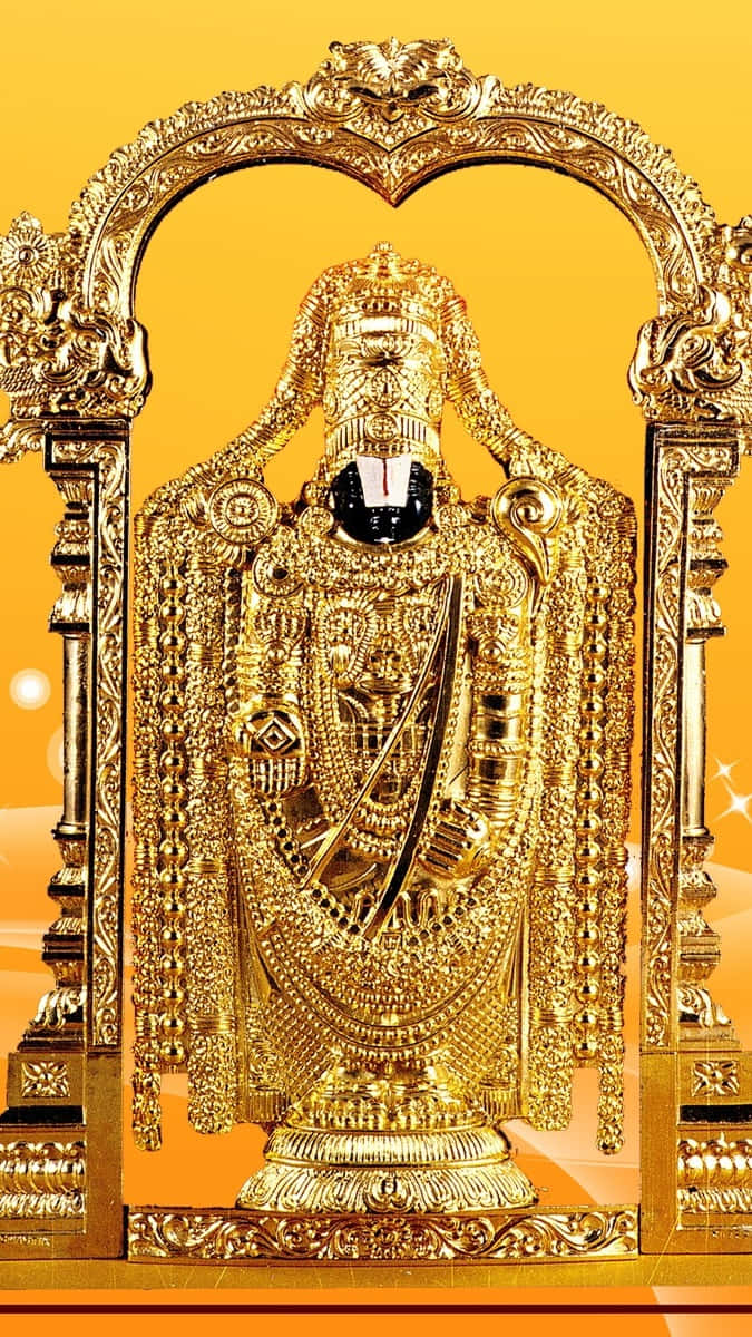 Lord Balaji Golden Idol Wallpaper